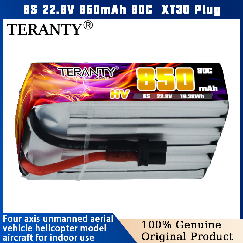 Drone Battery 6S - TERANTY 6S 22.8V 850mAh 80C HV