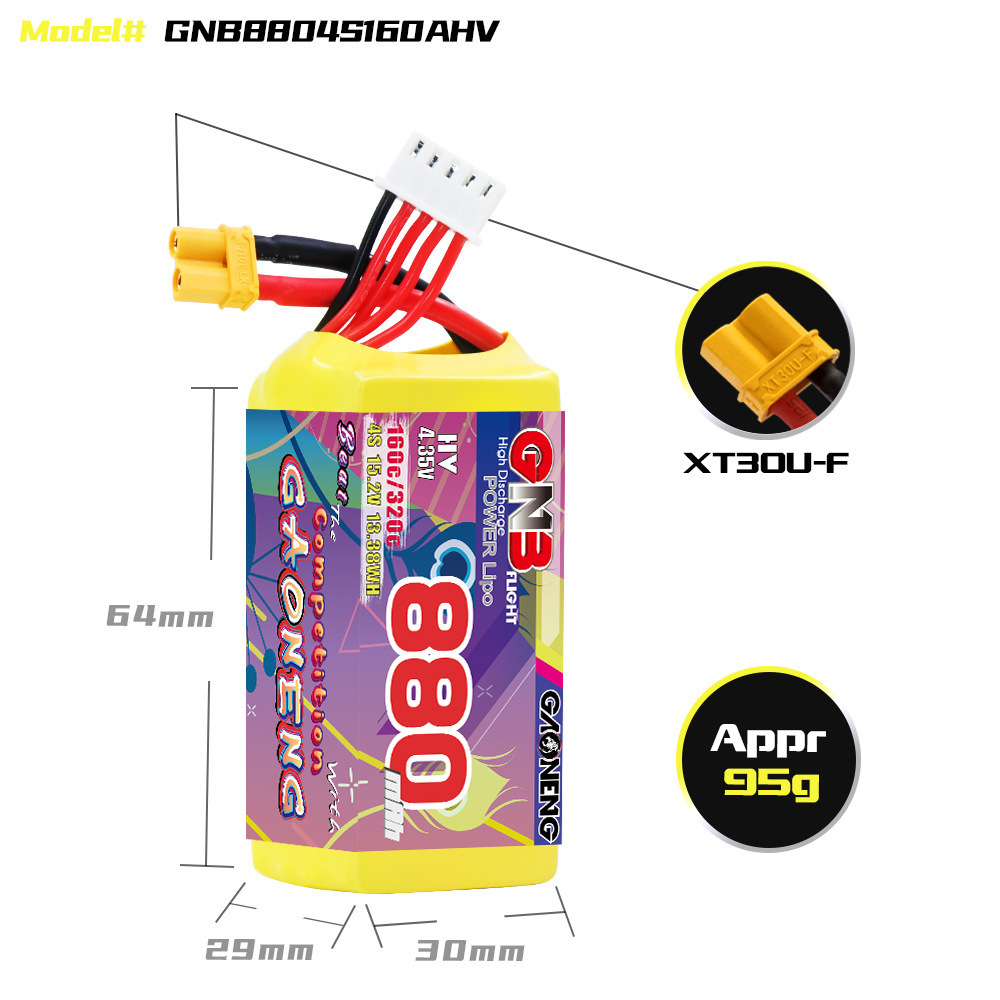 GNB 4S 880mAh 15.2V 160C/320C  – Drone Battery Lipo Bewertung und Preis