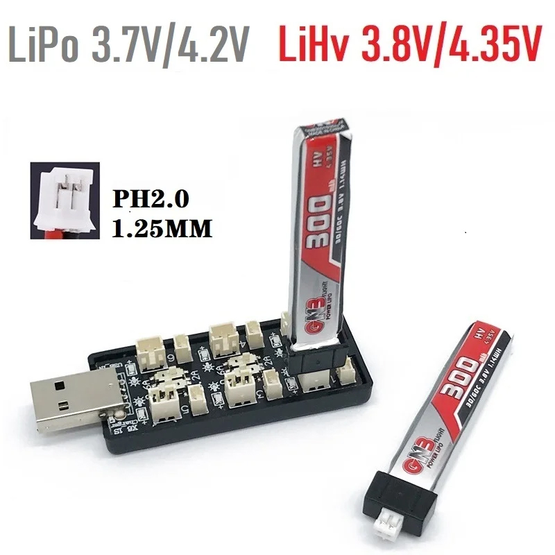 6CH USB 1S LiPo/LiHv 3.7V/4.2V – Drone Battery Connector Bewertung und Preis