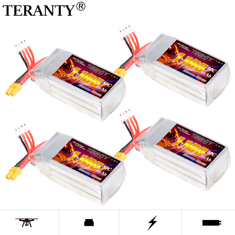 TERANTY 3S 11.1V 1100mAh 80C/1 – Drone Battery 3S Bewertung und Preis