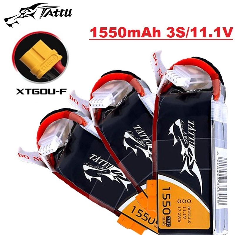 TATTU 3S 11.1V 1550mAh 75C LiP – Drone Battery 3S Bewertung und Preis